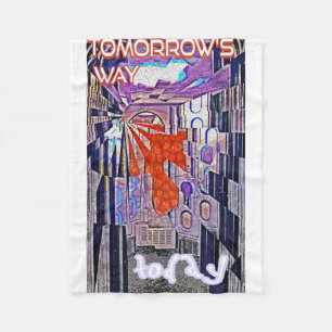 Der Weg von morgen heute: Kunst der Zukunft Fleecedecke