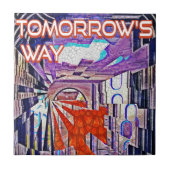 Der Weg von morgen heute: Kunst der Zukunft Fliese (Vorderseite)