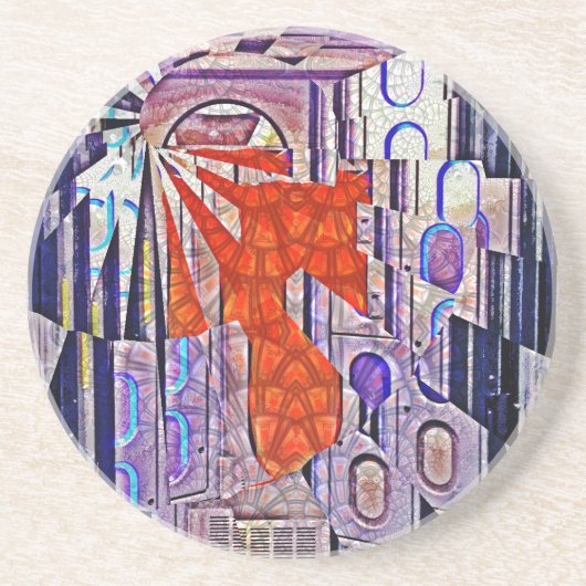 Der Weg von morgen heute: Kunst der Zukunft Getränkeuntersetzer (Vorne)