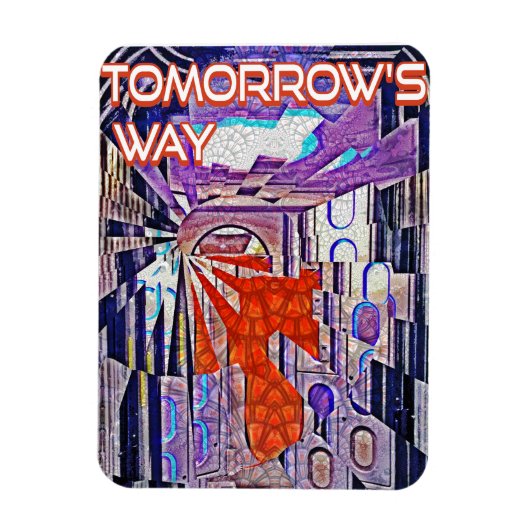 Der Weg von morgen heute: Kunst der Zukunft Magnet (Vertikal)