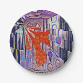 Der Weg von morgen heute: Kunst der Zukunft Pappteller (Vorderseite)