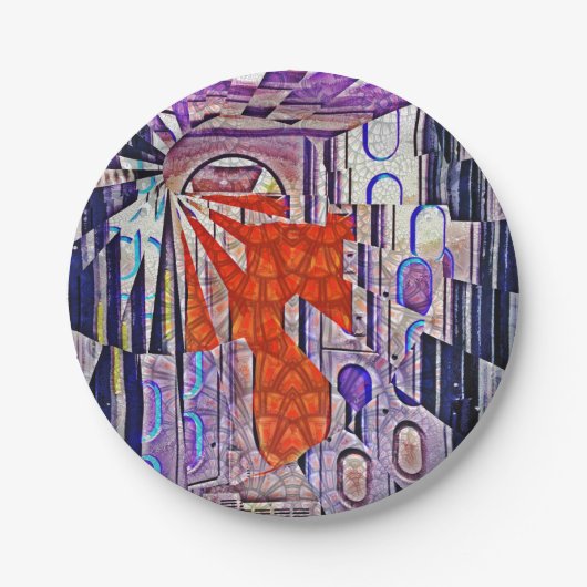 Der Weg von morgen heute: Kunst der Zukunft Pappteller (Vorderseite)