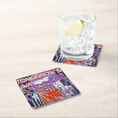 Der Weg von morgen heute: Kunst der Zukunft Rechteckiger Pappuntersetzer (Vor Ort)