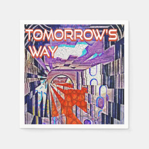 Der Weg von morgen heute: Kunst der Zukunft Serviette