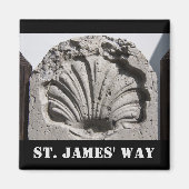 Der Weg von St. James, Scallop Route Marker Magnet (Vorne)