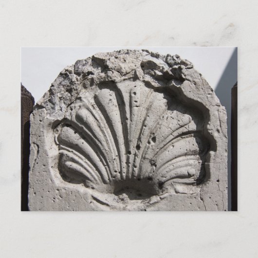 Der Weg von St. James, Scallop Route Marker Postkarte (Vorderseite)