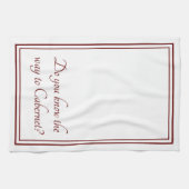 Der Weg zu Cabernet Funny Wine Zitat Geschirrtuch (Horizontal)