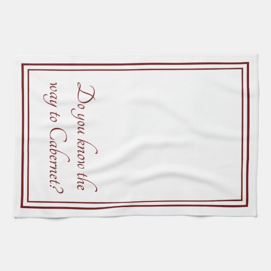 Der Weg zu Cabernet Funny Wine Zitat Geschirrtuch (Horizontal)