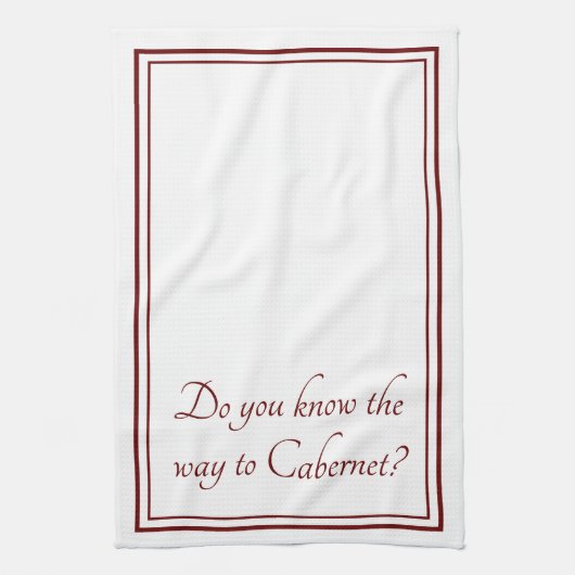 Der Weg zu Cabernet Funny Wine Zitat Geschirrtuch (Vertikal)