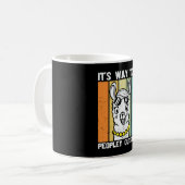 Der Weg zu den Menschen außerhalb des Niedlichen L Kaffeetasse (Vorderseite Links)