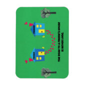 Der Weg zu einem Freundeshaus ist nie lang. Magnet (Vertikal)