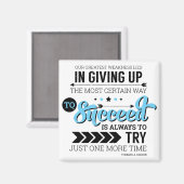 Der Weg zu einer erfolgreichen Typografie Motivier Magnet (Vorderseite/Rückseite)