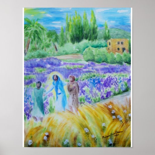 Der Weg zu Emmaus Acrylplakat Poster (Vorne)