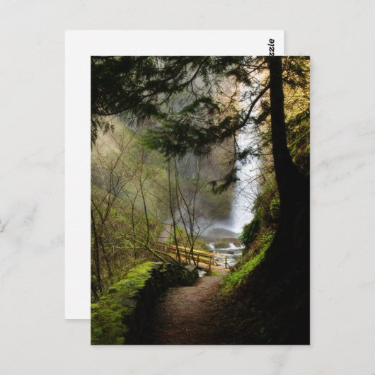 Der Weg zu Latourell fällt mit der Postkarte (Vorne/Hinten)