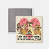 Der Weg zu meinem Hund im Herzen Magnet (Vorderseite/Rückseite)