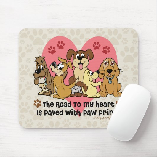 Der Weg zu meinem Hund im Herzen Mousepad (Mit Mouse)