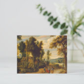 Der Weg zum Emmaus mit Christus Postkarte (Stehend Vorderseite)