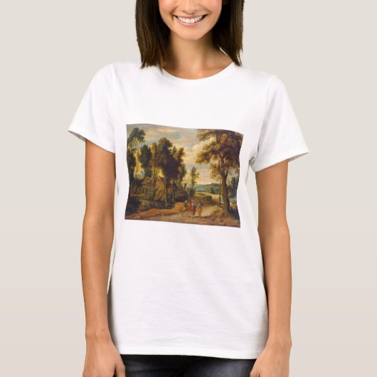 Der Weg zum Emmaus mit Christus T-Shirt (Vorderseite)