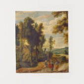 Der Weg zum Emmaus mit Christus Wandteppich (Vorderseite)