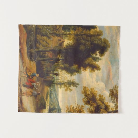 Der Weg zum Emmaus mit Christus Wandteppich (Vorderseite (Horizontal))