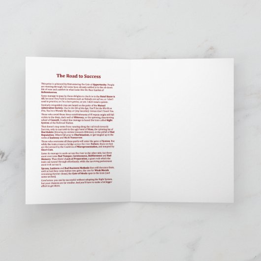 Der Weg zum Erfolg (Innenseite)