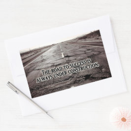 "Der Weg zum Erfolg" Inspiration Zitat Rechteckiger Aufkleber