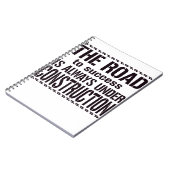 Der Weg zum Erfolg ist immer im Bau Notizblock (Linke Seite)