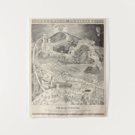 Der Weg zum Erfolg Wandteppich (Vorderseite)