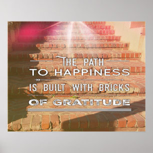 Der Weg zum Glück inspirierendes Poster