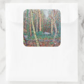 Der Weg zum Januar Quadratischer Aufkleber (Tasche)