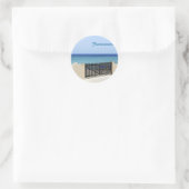 Der Weg zum Meer Runder Aufkleber (Tasche)