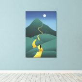 Der Weg zum Mond Leinwanddruck (Insitu (Holzboden))