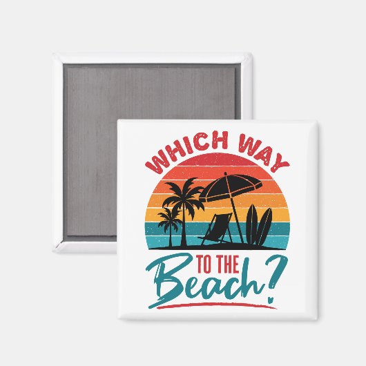 Der Weg zum Niedlichen Strand im Sommer Magnet (Vorderseite/Rückseite)