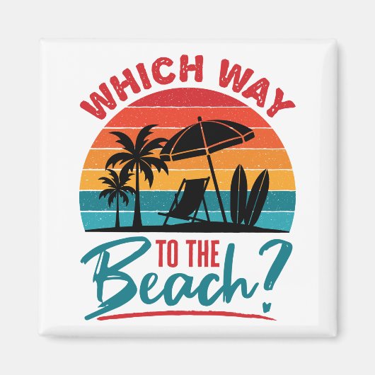 Der Weg zum Niedlichen Strand im Sommer Magnet (Vorne)