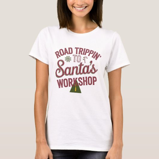 Der Weg zum Santa's Workshop T-Shirt (Vorderseite)