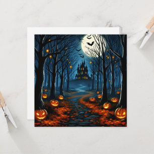 Der Weg zum Spukwald - Halloween Einladung