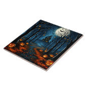 Der Weg zum Spukwald - Halloween Fliese (Seite)