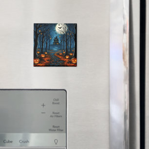 Der Weg zum Spukwald - Halloween Magnet