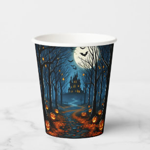 Der Weg zum Spukwald - Halloween Pappbecher