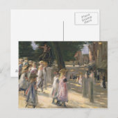 Der Weg zur Schule in Edam Postkarte (Vorne/Hinten)