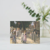 Der Weg zur Schule in Edam Postkarte (Stehend Vorderseite)