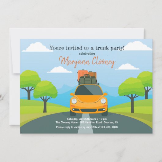 Der Weg zur Uni Einladung (Vorderseite)