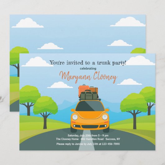 Der Weg zur Uni Einladung (Vorne/Hinten)