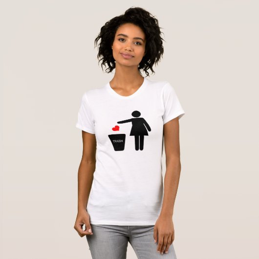 Der wegwerfender T - Shirt Liebe-Frauen (Vorne ganz)