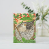 Der weibliche Blackbird Postkarte (Stehend Vorderseite)