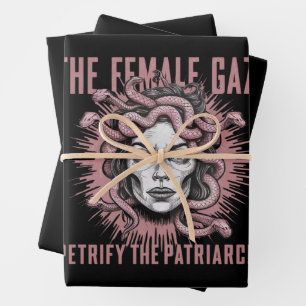 Der weibliche Blick versteinert das Patriarchat Me Geschenkpapier Set