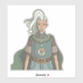 Der weibliche Krieger Aufkleber (Blatt)