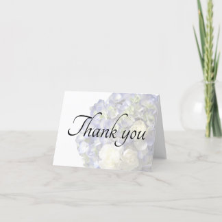 Der weiche blaue personalizable Hydrangea danken Dankeskarte