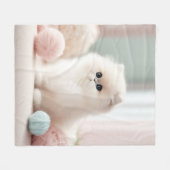 Der weiche pastellfarbene Traum der persischen Kat Fleecedecke (Vorderseite (Horizontal))