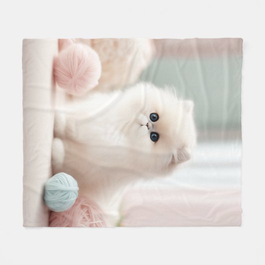 Der weiche pastellfarbene Traum der persischen Kat Fleecedecke (Vorderseite (Horizontal))